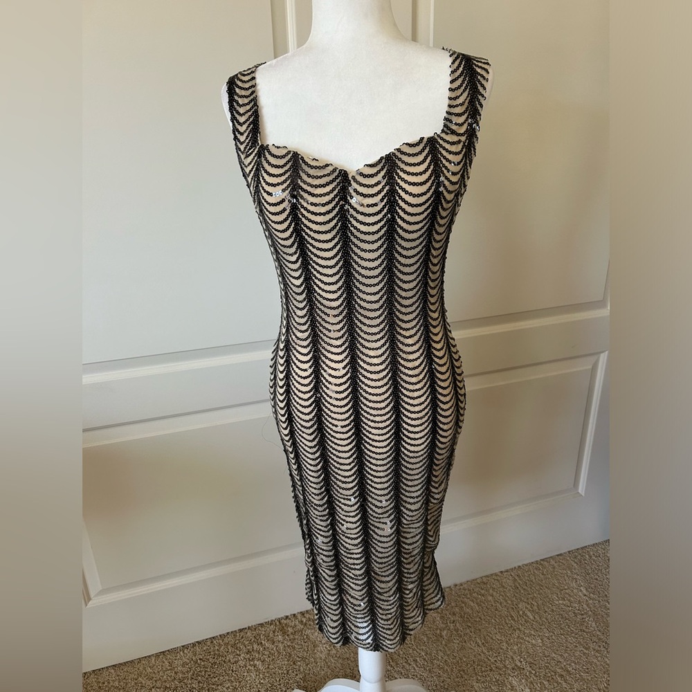 Kaitlyn Sequin and Mesh Dress
